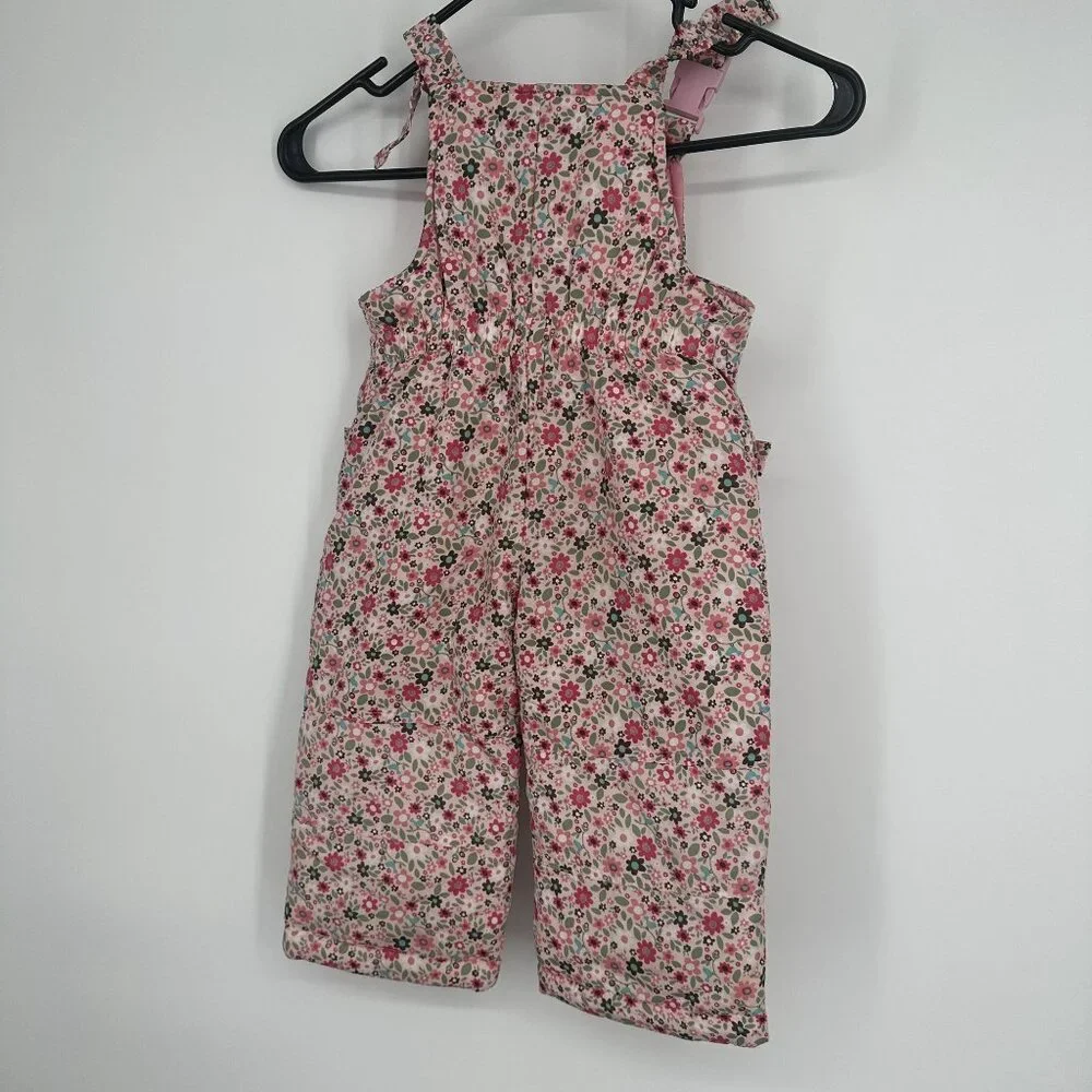 OshKosh B'gosh Baby Girls Snow Bibs Floral Print Size‎ 18 Month